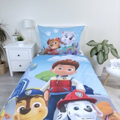 Povlečení hladká bavlna - Tlapková patrola
