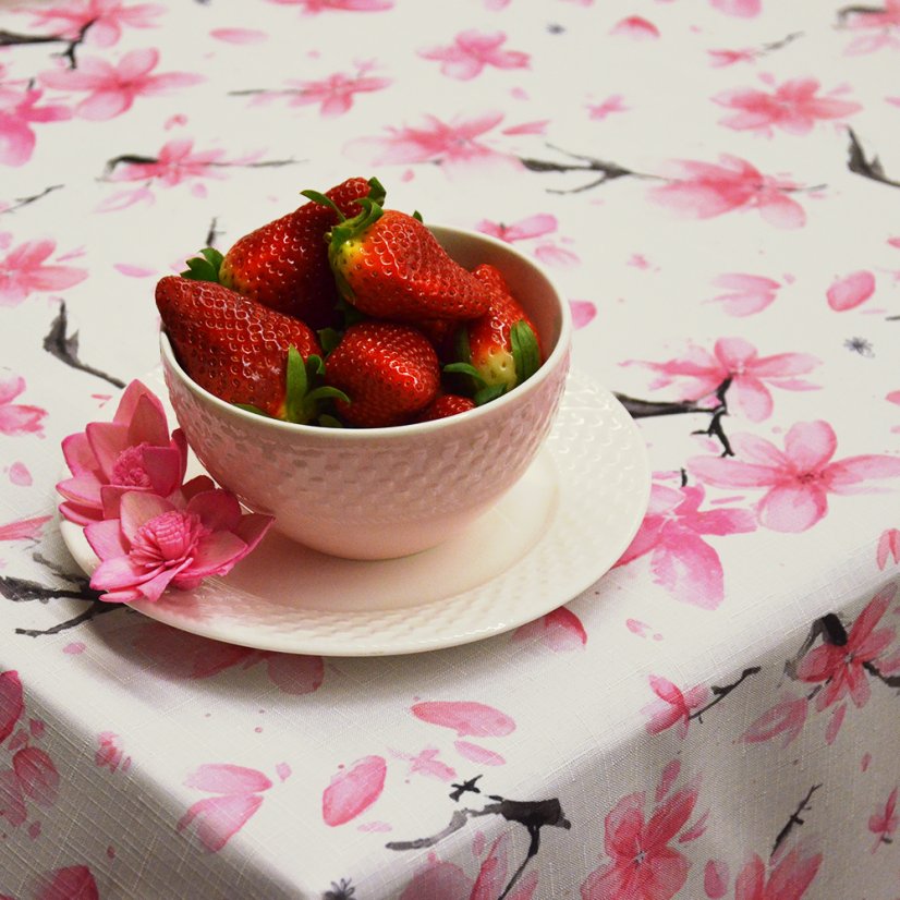 Teflonový ubrus tisk Sakura - Vyber rozměr: 50x100