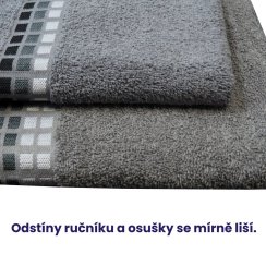 Ručník, osuška Ervin - tm. šedá