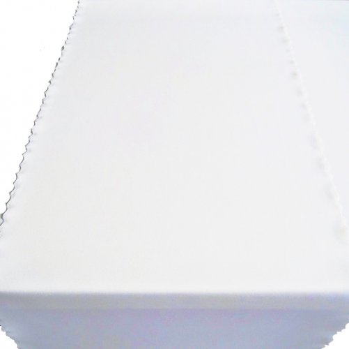 Teflonová šála v metráži Helena - bílá - Šíře materiálu (cm): 40, Vyberte okraje: pouze střih