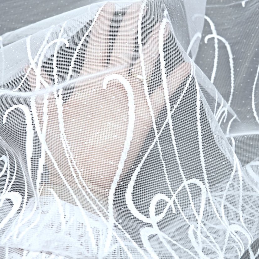 Záclona Nami - Vyber výšku ↕ (cm): 130, Vyber šití: bez obšití