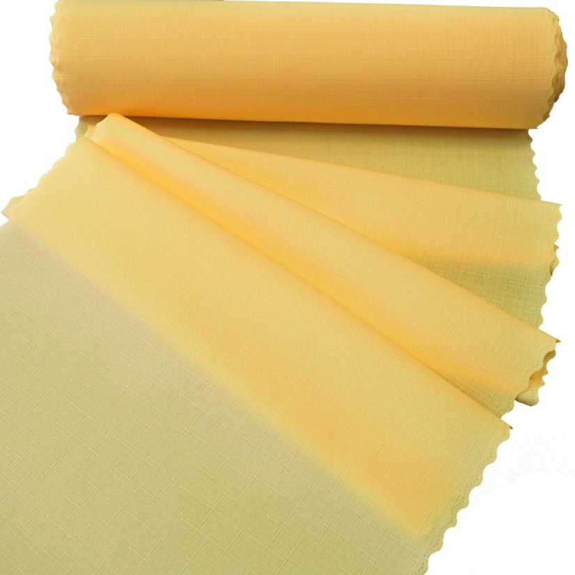 Teflonová šála v metráži - 3007 - sv.žlutá - Šíře materiálu ↔ (cm): 38, Vyber okraje: pouze střih