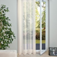 Hladký ecru voál s olůvkem - 300 cm