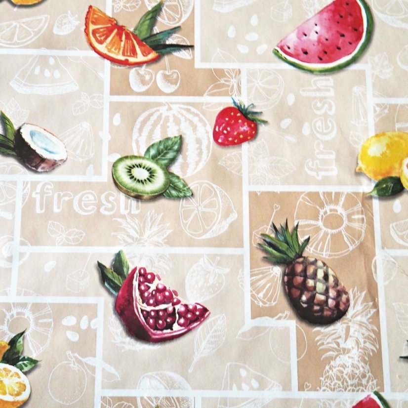 PVC obrusovina - Tropické ovocie