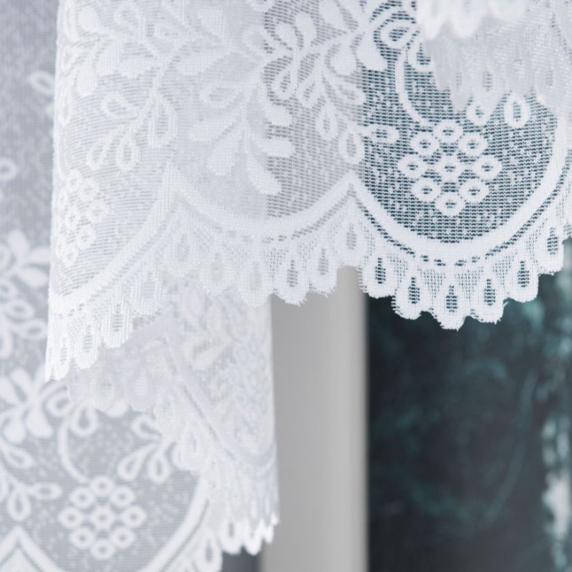 Kusová záclona Karolína - Vrchní okraj: Bez řasící pásky, Vyber rozměr záclony  ↕VxŠ ↔ (cm): 120x250