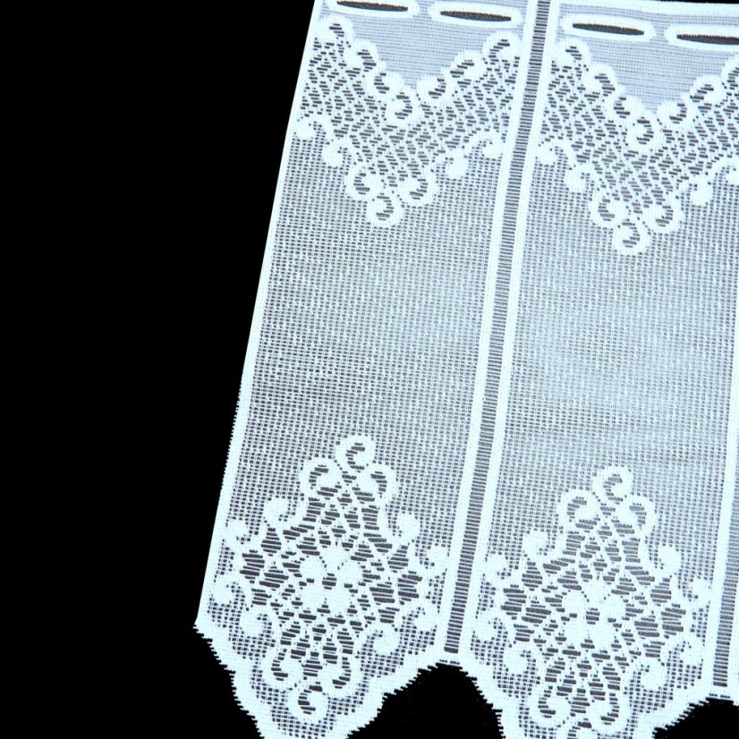 Vitrážová záclona Zdena - Vyber výšku ↕ (cm): 30, Vyber šití: bez obšití