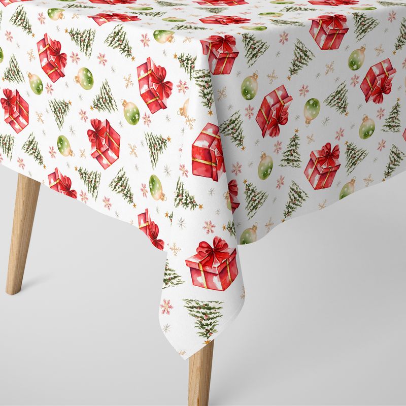 Vánoční ubrusová látka Garden 25268-101 - Šíře materiálu ↔ (cm): 150