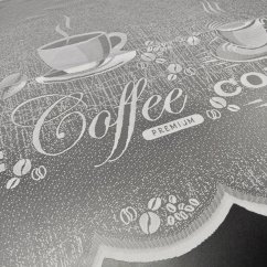 Kusová záclona Coffee