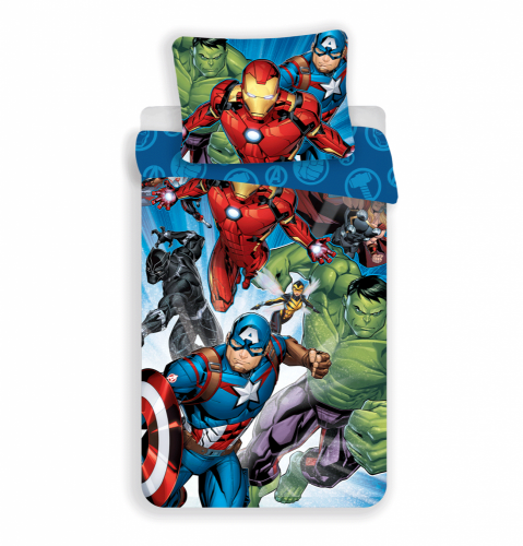 Obliečky hladká bavlna - Avengers - Rozměr povlečení: 140x200+70x90