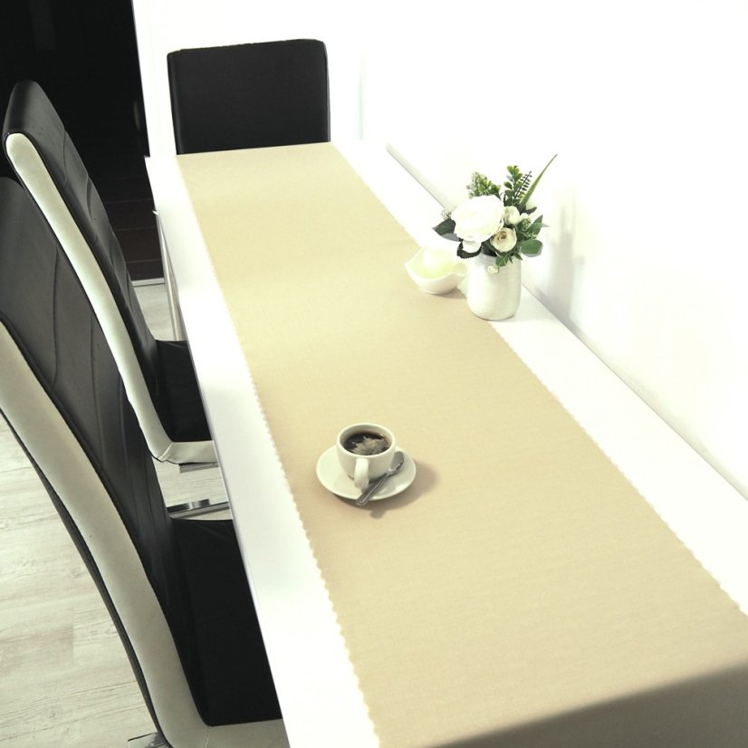 Teflonová šála v metráži - 5040 - Kávová - Šíře materiálu ↔ (cm): 38, Vyber okraje: pouze střih