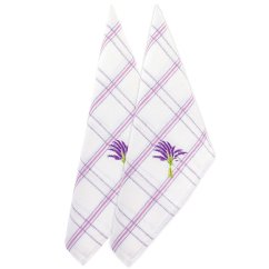 Súprava vyšívaných utierok – Levanduľa