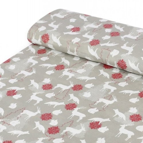 Vánoční dekorační látka Mountain Snow - Šíře materiálu ↔ (cm): 140, Vyber šití: bez obšití