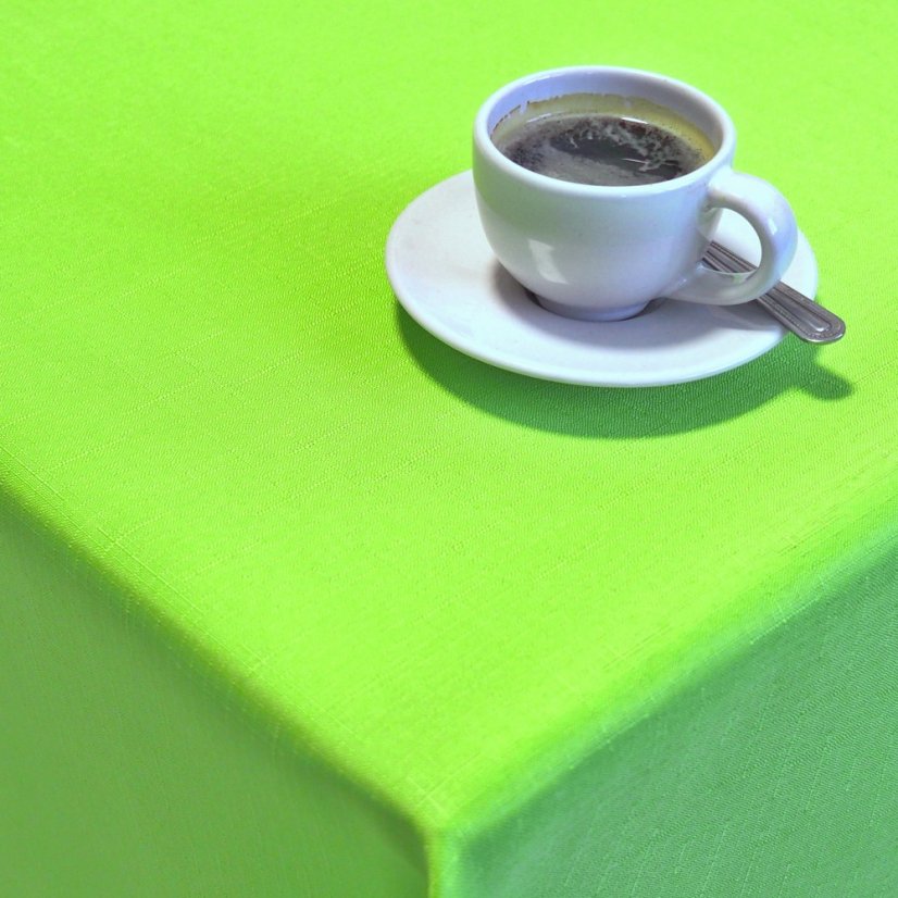 Teflonový ubrus 3187 jarní zelená STANDARD - obšitý - Vyber rozměr: 75x75