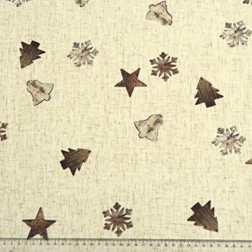 Vánoční dekorační látka LINO 25271-101 - Šíře materiálu ↔ (cm): 150, Vyber šití: bez obšití