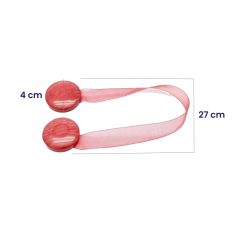 Magnetické spony na závěsy 2 ks - vínové