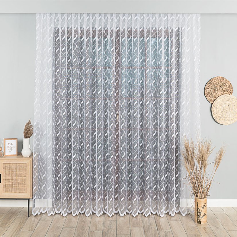 Záclona Albera - Vyber výšku ↕ (cm): 150, Vyber šití: bez obšití