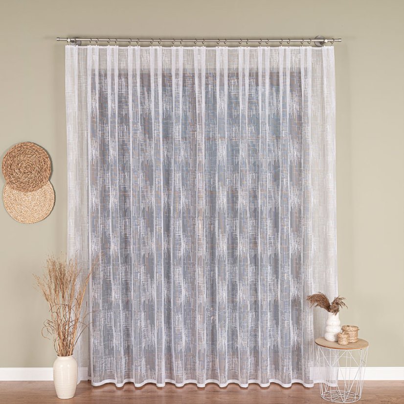 Záclona Lída - Vyber výšku ↕ (cm): 155, Vyber šitie: bez obšití