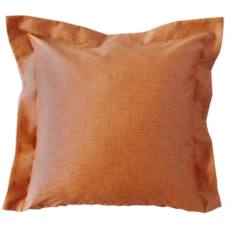 Povlak na polštářek s lemem - cihlový