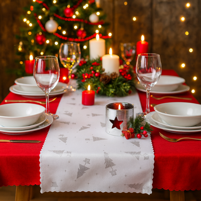 Vánoční ubrusová šála Lamatex - Stromek - Vyber rozměr: 38x120