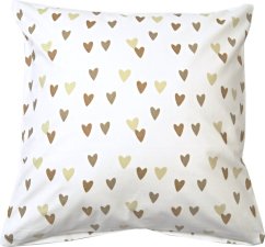 Povlak na polštářek Hnědá srdce