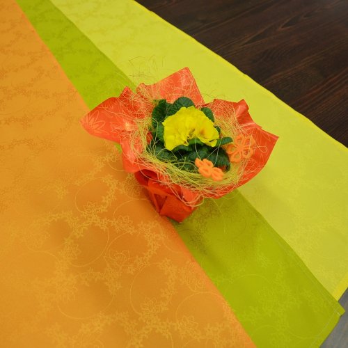 Ubrusová šála Primavera - žlutá - Rozměr ubrusu: 40x180