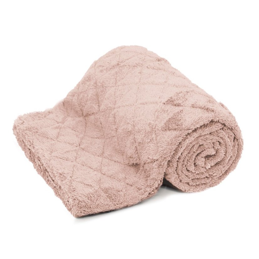 Mikroflanelová deka Linea - růžová