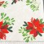 Vánoční běhoun v metráži - Poinsettia se jmelím - Šíře materiálu ↔ (cm): 38, Vyber okraje: pouze střih