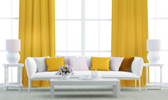 Dekorační látka Blackout zlatá