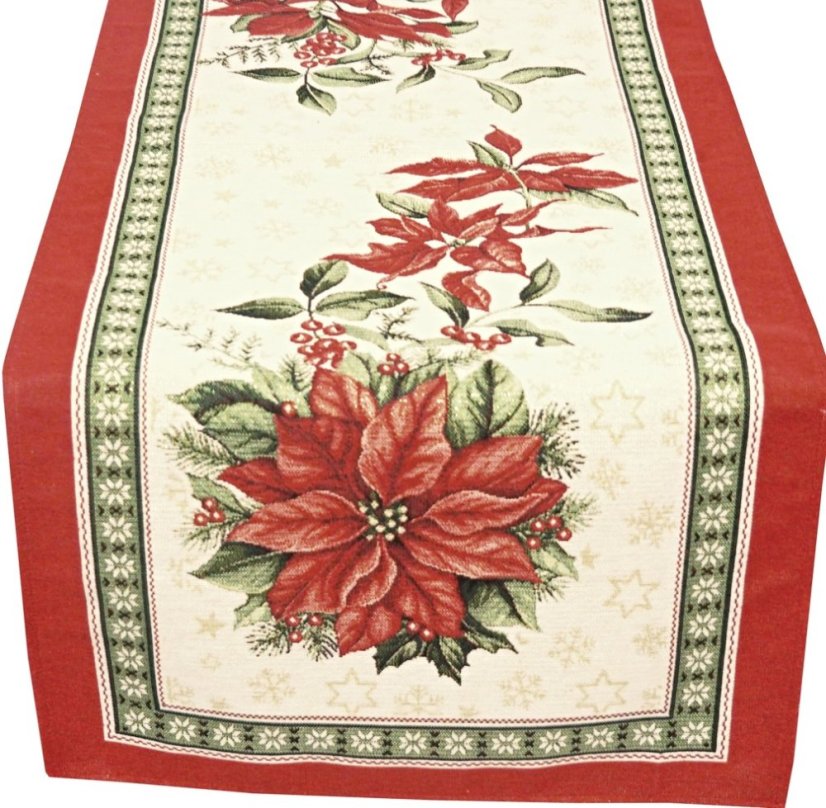 Vánoční gobelínové ubrusy - Vánoční růže