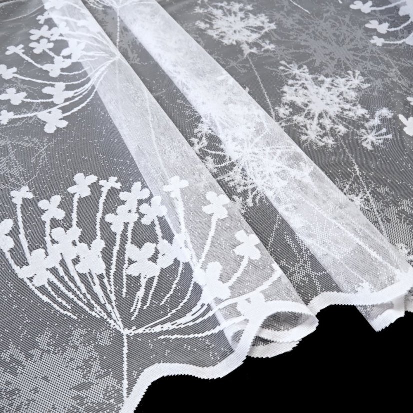 Záclona Darina - Vyber výšku ↕ (cm): 155, Vyber šití: bez obšití