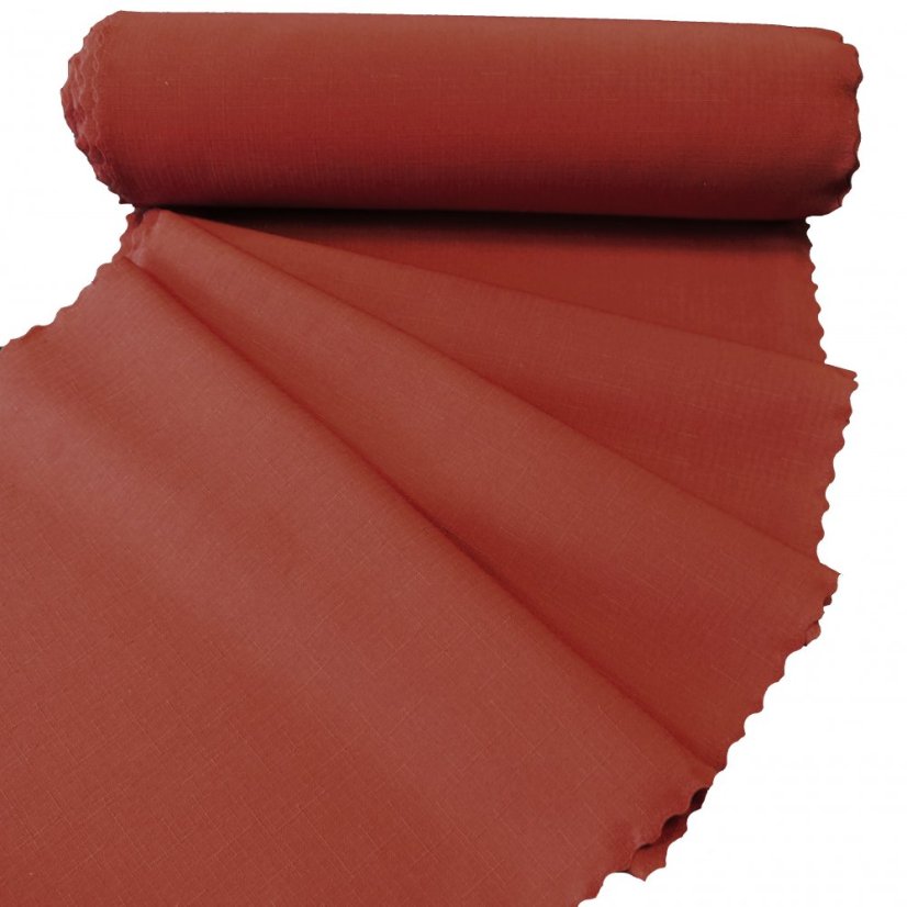 Teflonová šála v metráži - 309 - rezavá - Šíře materiálu ↔ (cm): 38, Vyber okraje: pouze střih