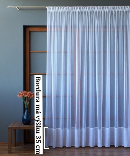 Látková záclona Berit - Vyber výšku (cm): 300, Vyberte šití: bez obšití