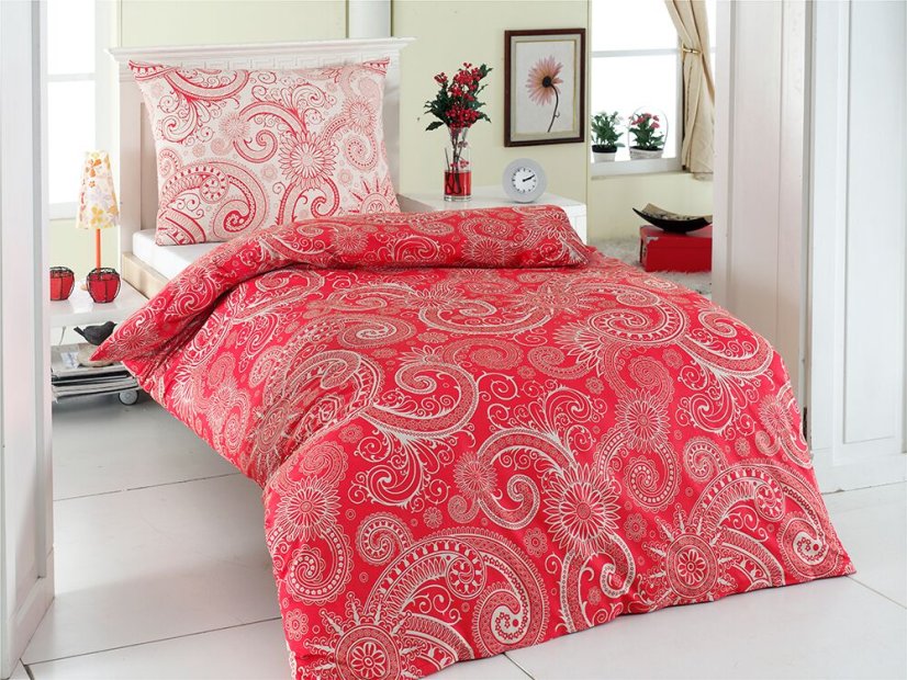 Povlečení Renforcé bavlna - Sal červené