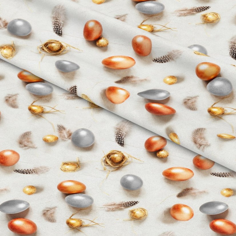 Velikonoční dekorační látka SOFT 22760-1002 - Šíře materiálu ↔ (cm): 150, Vyber šití: bez obšití