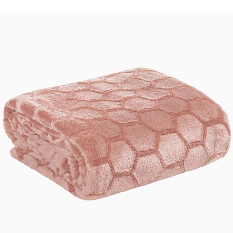 Mikroflanelová deka Zoja 2 - pudrová