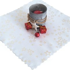 Prostírání a ubrusy Hvězdné přání - Bílo/zlaté