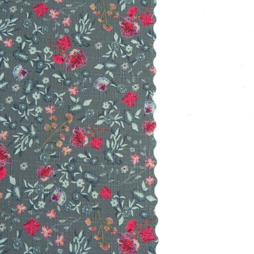 Teflonový ubrus tisk Luiza - šedý - Vyber rozměr: 75x75