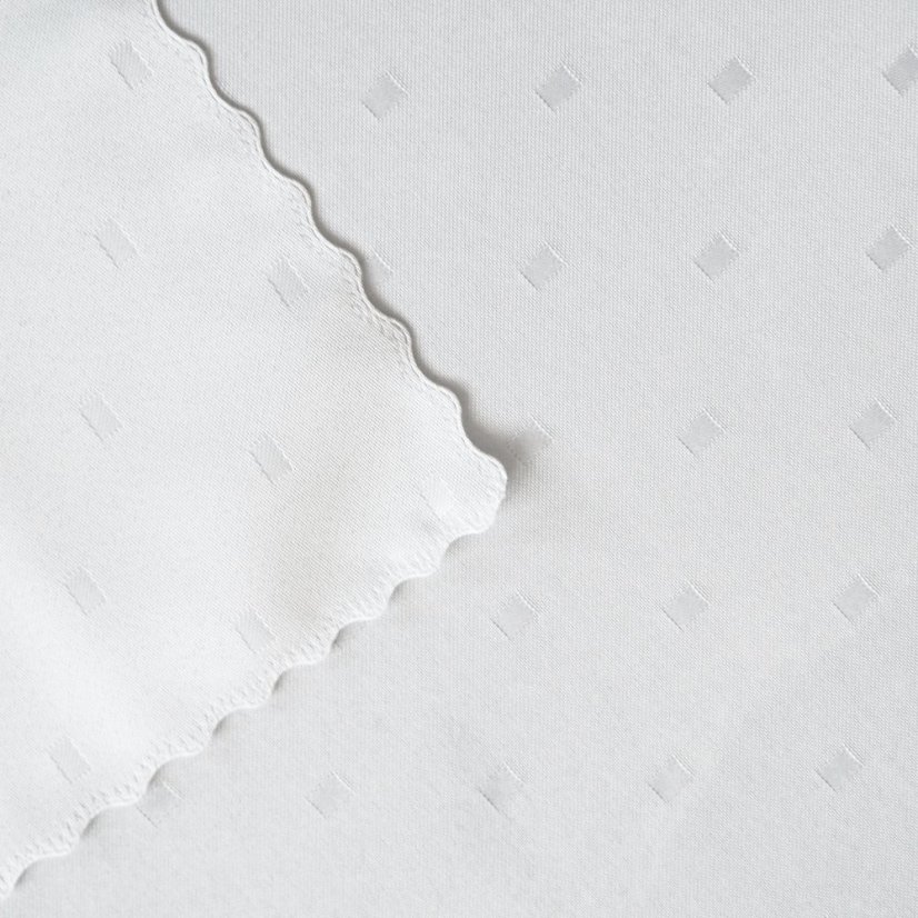 Žakárový ubrus - 1386 bílý - Vyber rozměr: 30x30