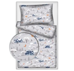 Obliečky hladká bavlna LUX - Domček s líškou