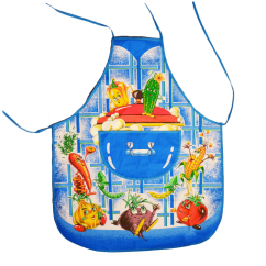 Zástěra zelenina - modrá