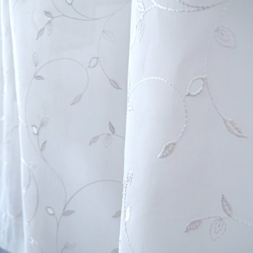 Vyšívaná záclona Lona - Vyber výšku (cm): 290, Vyberte šití: bez obšití