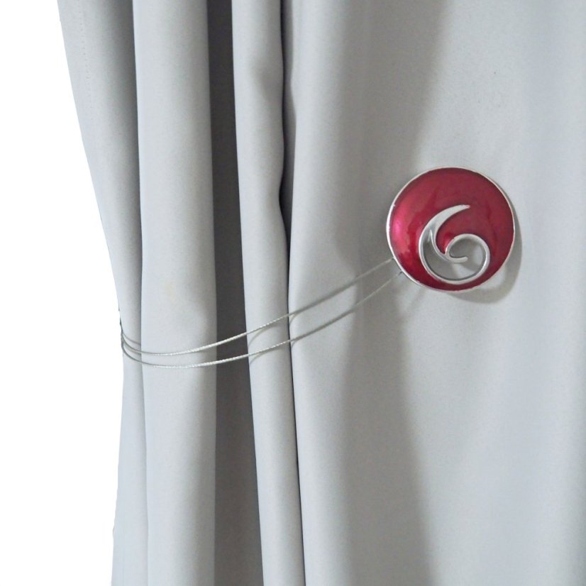 Magnetická spona na závěsy - Šarlot - bordó