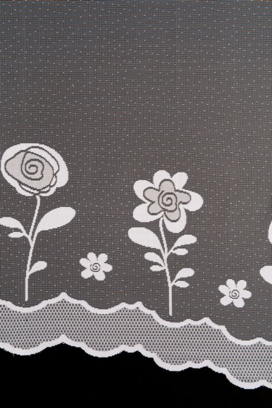 Kusová záclona Rosana - Vrchný okraj: Bez riasiacej pásky, Vyber rozmer záclony ↕VxŠ ↔ (cm): 150x300