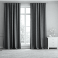 Dekoračná látka Blackout tm. šedá - 320 cm