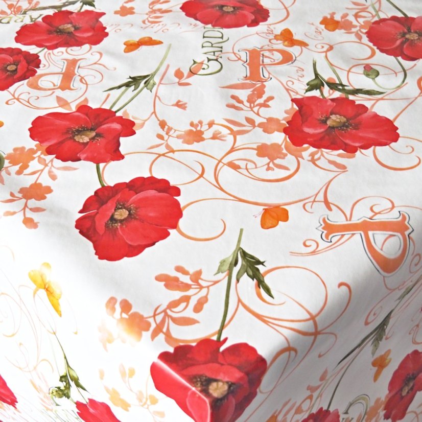 PVC ubrusovina - Červený mák