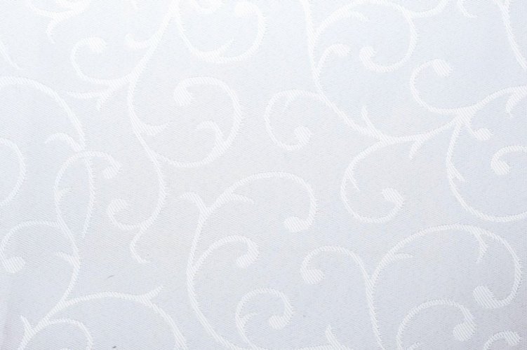 Teflonová žakárová látka na ubrusy vzor 931 bílá - Šíře materiálu (cm): 160