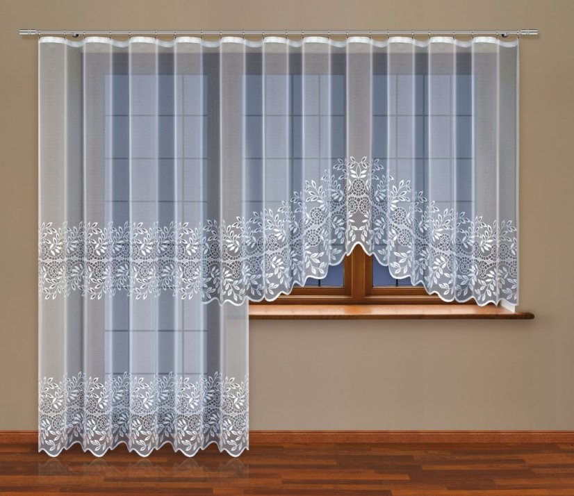 Kusová záclona Dione - Vyber rozměr záclony  ↕VxŠ ↔ (cm): 160x300