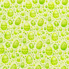 Velikonoční ubrusy - Zelené kraslice