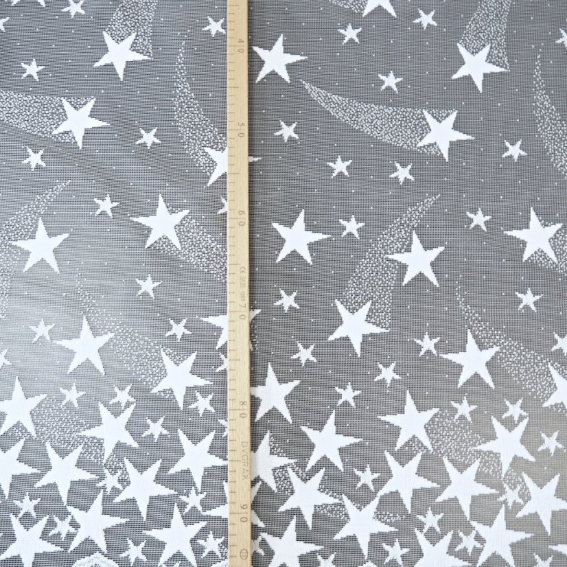 Záclona Vánoční kometa - Vyber výšku ↕ (cm): 160, Vyber šití: bez obšití