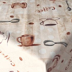 PVC ubrusovina - Coffee